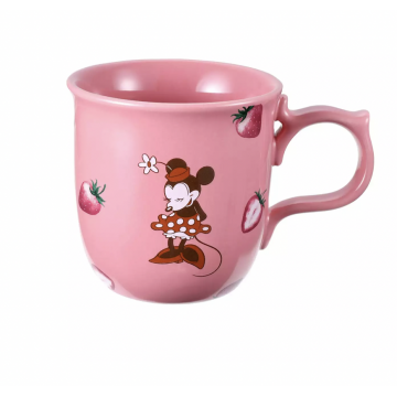 迪士尼草莓系列米妮陶瓷杯